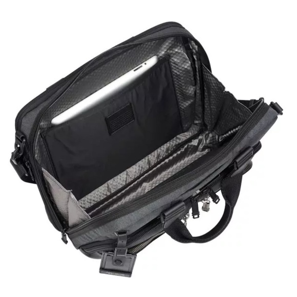 Tumi Alpha Bravo Albany Black Briefcase- color Anthracite - Picture 2 of 10